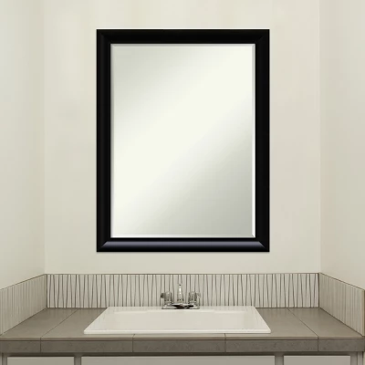 Amanti Art Steinway Black Scoop Petite Bevel Wood Bathroom Wall Mirror 27 X 21 In. - Image 4