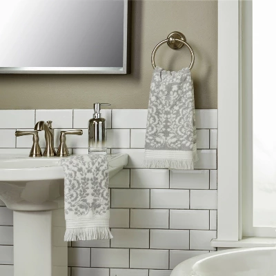 Carrick Medallion Bath Towel Gray - SKL Home - Image 3