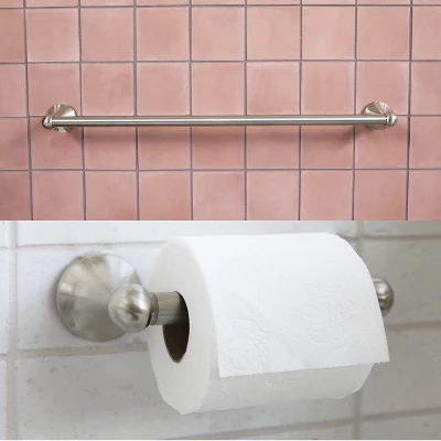 Wholesale Plumbing Supply - Bathroom Hardware Set - 4 Piece - Silver