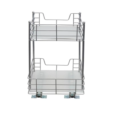 Household Essentials 12" 2-Tier Pantry Organizer Nickel - Image 5
