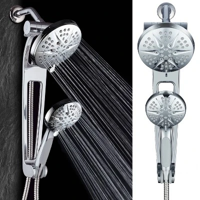 6" 48 Setting Hotelspa Aquabar High Pressure Luxury Three-Way Handheld Shower Head Combo Chrome - AquaDance - Image 5