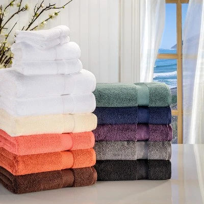 Fast-Drying Zero-Twist Cotton Assorted 6-Piece Towel Set - Blue Nile Mills - Image 3