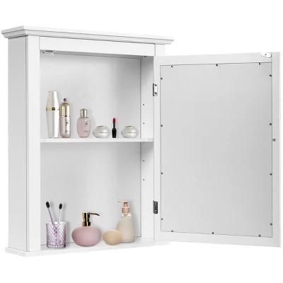 Tangkula Bathroom Wall Mounted Cupboard Mirrored Storage Cabinet Adjustable Shelf - Image 11