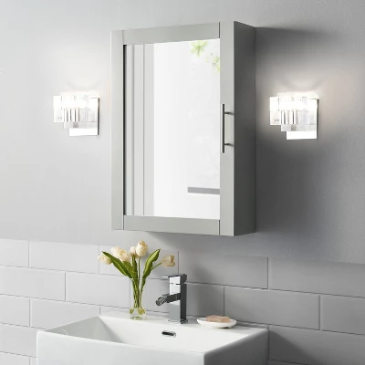 Savannah Medicine Cabinet Gray - Crosley - Image 2