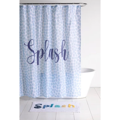 Shiraleah "Splash" Blue Leopard Print Shower Curtain - Image 4