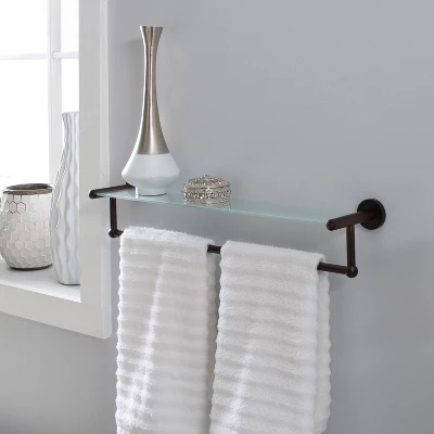 Shelf With Towel Bar Chrome - Organize It All - Image 2