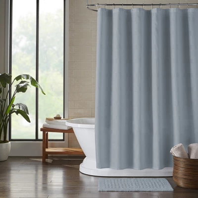 Essential Waffle Stripe Modern Fabric Shower Curtain - 72" X 72" - Elrene Home Fashions - Image 5