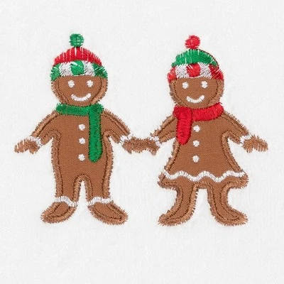 2pc Gingerbread Hand Towel Set White - Linum Home Textiles