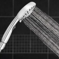 8ft Easy Reach Hose Hand Held Shower Head Chrome - Waterpik