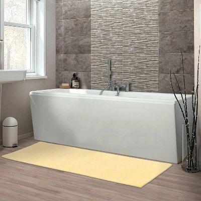 Nylon Washable Bathroom Rug Yellow - Garland Rug