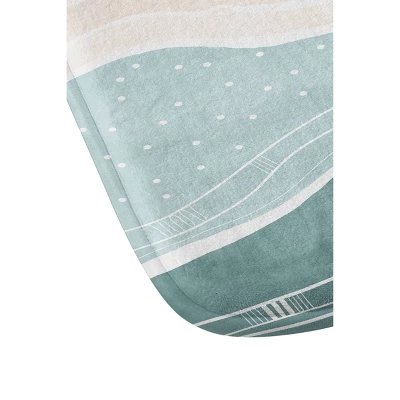 Marta Barragan Camarasa Modern Beach Abstract II Memory Foam Bath Mat Blue/Brown - Deny Designs - Image 2