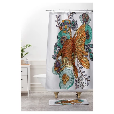 Valentina Ramos Little Fish Cushion Bath Mat Orange - Deny Designs - Image 3