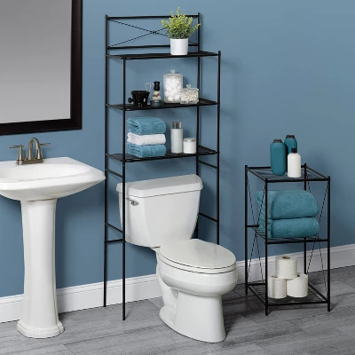 3 Shelf Floor Stand Matte Black - Zenna Home - Image 2