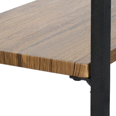 Sunnydaze Decor Sunnydaze 3 Shelf Iron And Veneer Over The Toilet Etagere Bathroom Storage Cabinet Space Saver - Image 4