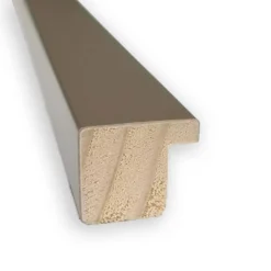 40" X 29" Non-Beveled Svelte Clay Gray Wood Bathroom Wall Mirror - Amanti Art