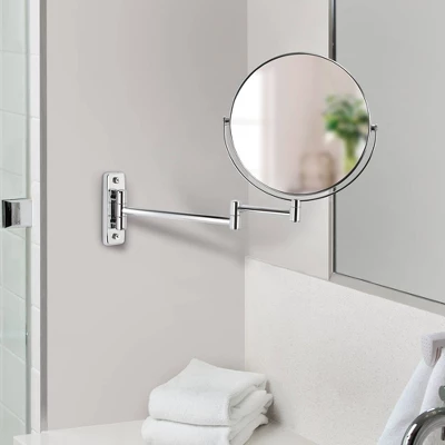 8" Cosmo Double Sided Wall Mount Magnifying Vanity Mirror Chrome - Better Living Products - Image 4