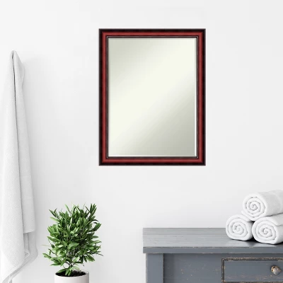 Amanti Art Rubino Cherry Scoop Petite Bevel Wood Bathroom Wall Mirror 27 X 21 In. - Image 4