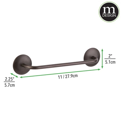 MDesign Small Hand Towel Storage Bar, Strong Self Adhesive, 2 Pack - Image 5