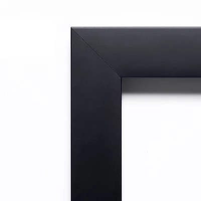 Mezzanotte Black Non-Beveled Wood Bathroom Wall Mirror - Image 2