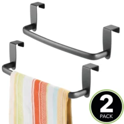 MDesign Kitchen Over Cabinet Metal Hand Towel Bar, 9.75" Wide