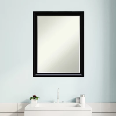 Amanti Art Steinway Black Scoop Petite Bevel Wood Bathroom Wall Mirror 27 X 21 In. - Image 5