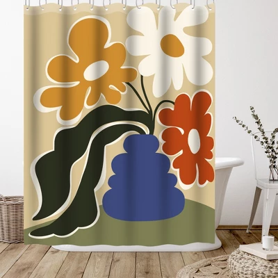 Americanflat 71x74 Floral & Botanical Shower Curtain By Miho Art Studio - Image 2