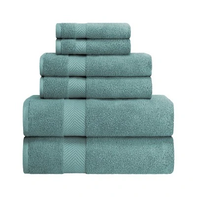 Fast-Drying Zero-Twist Cotton Assorted 6-Piece Towel Set - Blue Nile Mills - Image 11