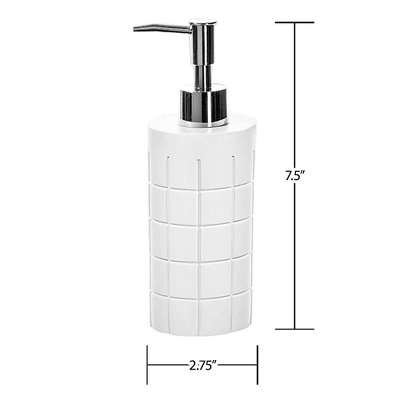 Creative Scents Polar White 3 Pcs Bathroom Set - Features: Soap Dispenser, Toothbrush Holder, And Soap Dish - Image 4