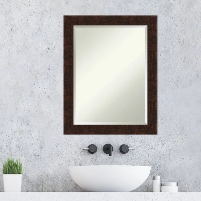 William Narrow Framed Bathroom Vanity Wall Mirror Bronze - Amanti Art - Image 7