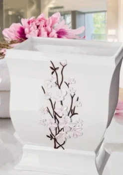 Creative Scents Vanda White Wastebasket