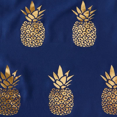 Gilded Pineapple Shower Curtain Blue - SKL Home
