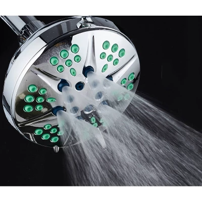 Six Setting High Pressure Ultra Luxury Shower Head Chrome - HotelSpa - Image 2