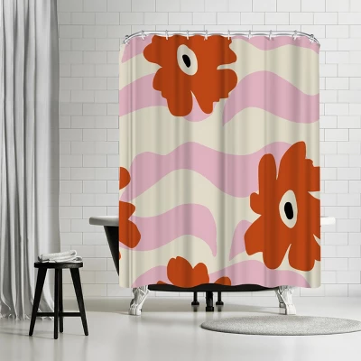 Americanflat 71x74 Floral & Botanical Shower Curtain By Miho Art Studio - Image 6