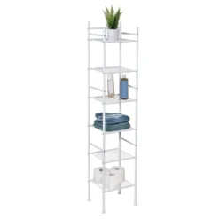 Honey-Can-Do 6-Tier Bathroom Storage Shelving Unit White