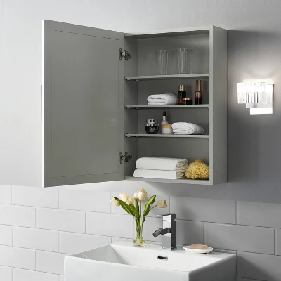 Savannah Medicine Cabinet Gray - Crosley - Image 4