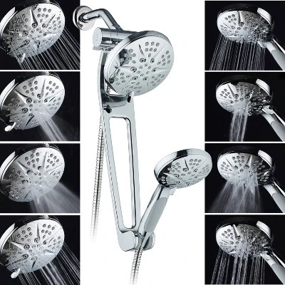6" 48 Setting Hotelspa Aquabar High Pressure Luxury Three-Way Handheld Shower Head Combo Chrome - AquaDance - Image 3