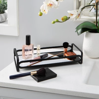 Block Print Vanity Tray Matte Black - Home Details - Image 2