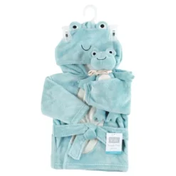 Hudson Baby Unisex Baby Plush Bathrobe And Toy Set, Cool Frog, One Size