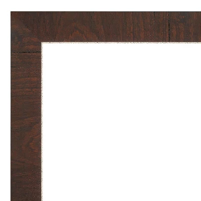 31" X 25" Non-Beveled Wildwood Brown Narrow Bathroom Wall Mirror - Amanti Art - Image 2
