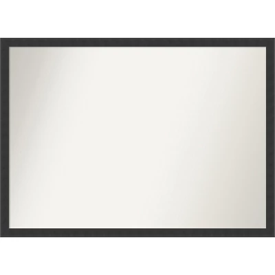 Mezzanotte Black Non-Beveled Wood Bathroom Wall Mirror - Image 12
