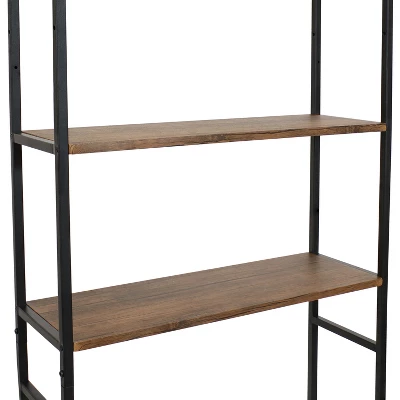 Sunnydaze Decor Sunnydaze 3 Shelf Iron And Veneer Over The Toilet Etagere Bathroom Storage Cabinet Space Saver - Image 2