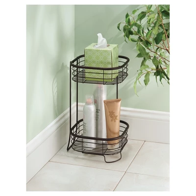 15"x9" Square Free Standing Or Shower Storage Shelves Bronze - IDESIGN - Image 2