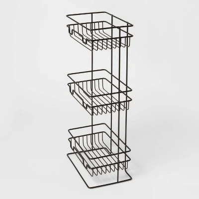 3 Tier Round Wire Shower Storage Tower - Made By Design - Image 2