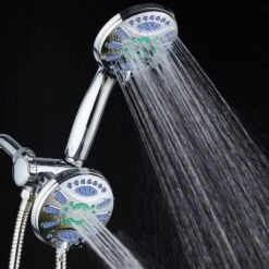 48 Setting Elite High Pressure Ultra Luxury Three-Way Shower Head Combo Chrome - AquaDance