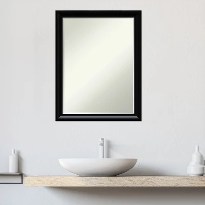 Amanti Art Steinway Black Scoop Petite Bevel Wood Bathroom Wall Mirror 27 X 21 In. - Image 8