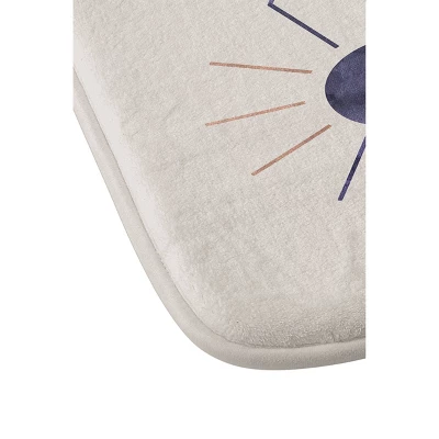 Emanuela Carratoni Moon And Sun Memory Foam Bath Mat Black/White - Deny Designs