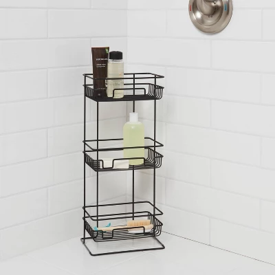 3 Tier Round Wire Shower Storage Tower - Made By Design