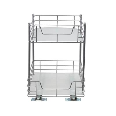 Household Essentials 12" 2-Tier Pantry Organizer Nickel - Image 2