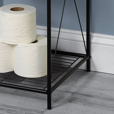 3 Shelf Floor Stand Matte Black - Zenna Home - Image 5