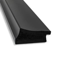 22" X 28" Non-Beveled Grand Narrow Bathroom Wall Mirror Black - Amanti Art